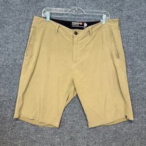 Quiksilver Shorts Mens 36 Beige Board Shorts Hybrid Swim Trunks Amphibian Chino